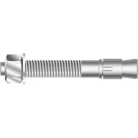 SUP-R-STUD + Wedge Anchor, 1/2" Dia., 2-3/4" L, Steel Zinc Plated, 10 PK