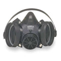 Half Mask Respirator Kit: 6 Combination Cartridge/Filters Included, Magenta/Yellow, Threaded, Size L