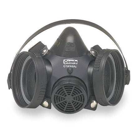 Half Mask Respirator Kit: 6 Combination Cartridge/Filters Included, Magenta/Yellow, Threaded, Size L