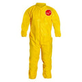 Collar. Stormflap. Elastic Wrists and Ankles. Storm Flap with Adhesive Closure. Yellow. XL