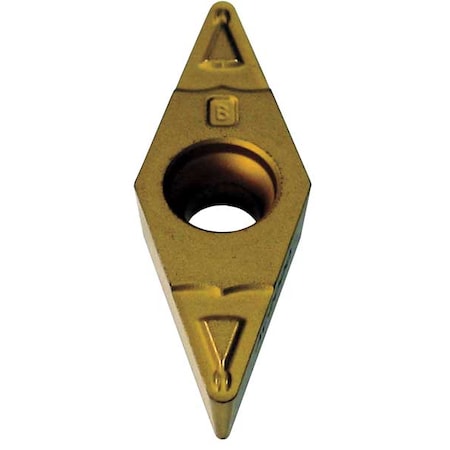 Diamond Turning Insert, Diamond, 3/8 in, VBMT, 1/32 in, Carbide