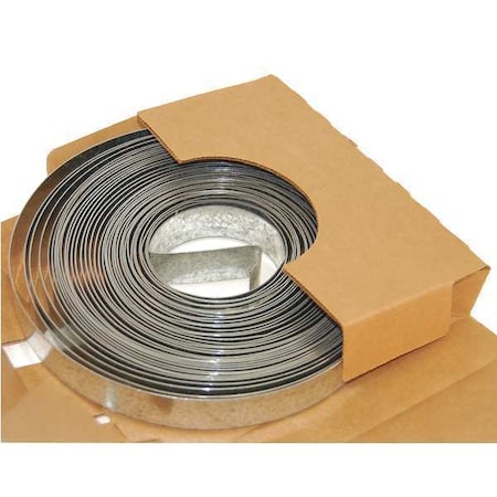 Duct Strapping, Galvanized Steel, 24 GA, 1 in W x