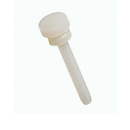 Thumb Screw, 1/4"-20 Thread Size, Round, Plain Nylon, 73/200 in Head Ht, 1/2 in Lg, 10 PK