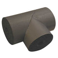 1-1/8" x 3/4" Elastomeric Tee Pipe Fitting Insulation, 3/4" Wall