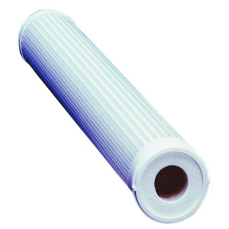 Pleated Filter Cartridge, 10 gpm, 20 Micron, 2-11/16" O.D., 10 in H