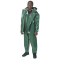 Rain Bib Overall, Nylon/Polyurethane, 33 in Inseam, 50 in to 52 in Waist, 0.25 mm Thickness, Green