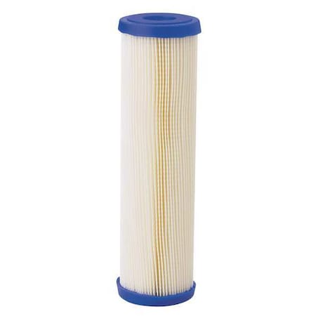 Pleated Filter Cartridge, 10 gpm, 20 Micron, 2-7/8" O.D., 9 3/4 in H