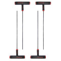 SAE Plain Ball Hex Key Hex Key, 3/8" Tip Size, 9 in Long, 5 in Short, 2 PK