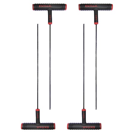SAE Plain Ball Hex Key Hex Key, 3/8" Tip Size, 9 in Long, 5 in Short, 2 PK
