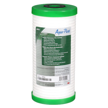 Quick Connect Filter, 20 gpm, 25 Micron, 4-5/8" O.D., 9 3/4 in H