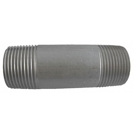 1/8" MNPT x 3-1/2" TBE Stainless Steel Pipe Nipple Sch 80