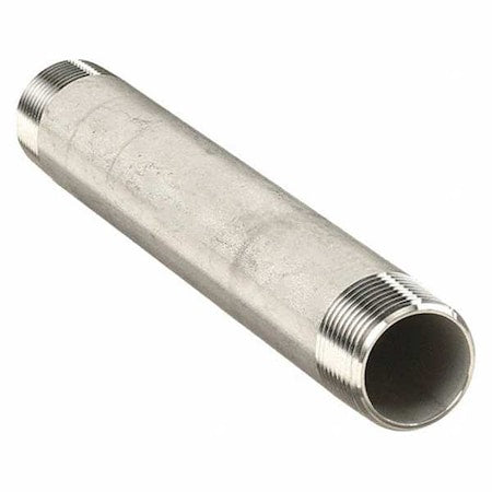 1-1/4" MNPT x 12" TBE Stainless Steel Pipe Nipple Sch 80