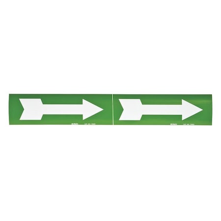 Pipe Marker,Arrow - Single,Grn,3 to 6 In