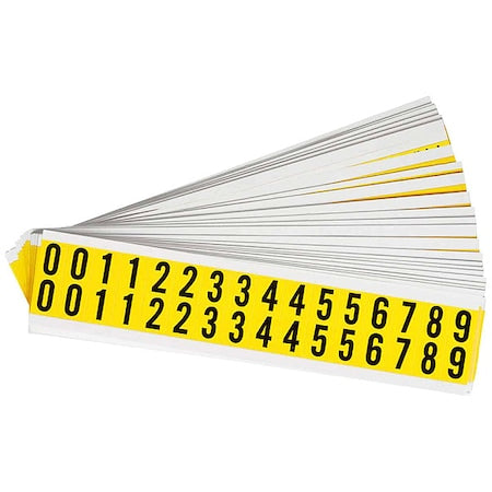 NumberLabelSet,Vinyl,3/4inH,5/8inW,PK25