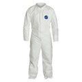 Tyvek 400 Collared Disposable Coveralls, 2XL, Open Wrists and Ankles, Serged Seam, White, PK25