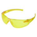 Safety Glasses, Addison Series, Anti-Scratch, Frameless, Wraparound, Amber Arm, Amber Lens
