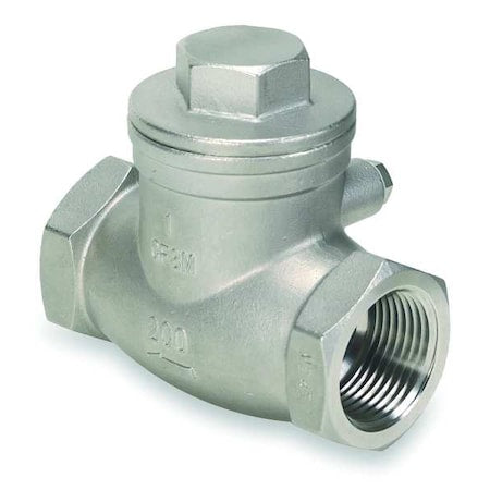 1-1/4" NPT Stainless Steel Swing Check Valve