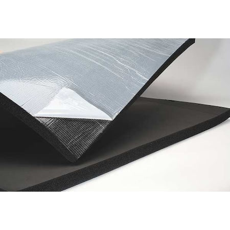 Insulation Sheet, NBR/PVC, 36 in x 48 in, 1 in Wall, Black