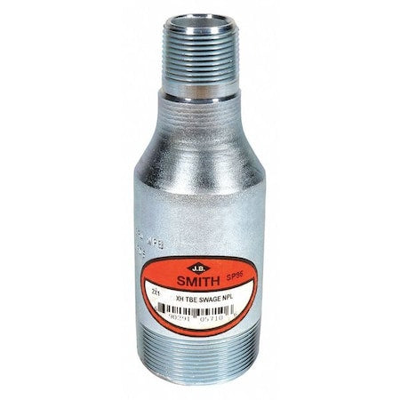 Nipple Swage Nipple, Extra Heavy Concentric, 2" Pipe, MNPT, Carbon Steel, Class XH