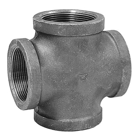 Cross Cross, 1-1/4" Pipe, FNPT, Malleable Iron, Class 150
