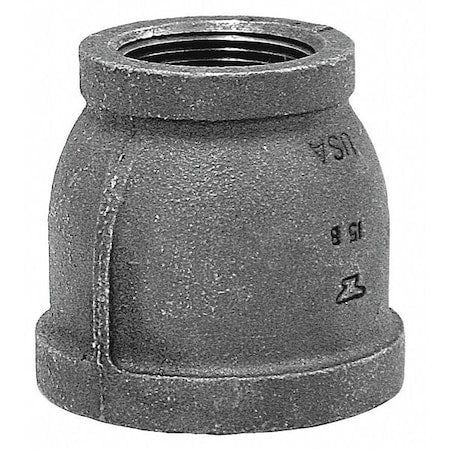 Reducing Coupling Reducer Coupling, 2-1/2" x 1-1/2" Pipe, FNPT, Malleable Iron, Class 150