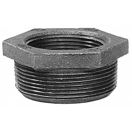 Hex Bushing Hex Bushing, 3/4" x 1/8" Pipe, FNPT x MNPT, Malleable Iron, Class 300