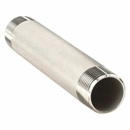 1/8" MNPT x 10" TBE Stainless Steel Pipe Nipple Sch 80