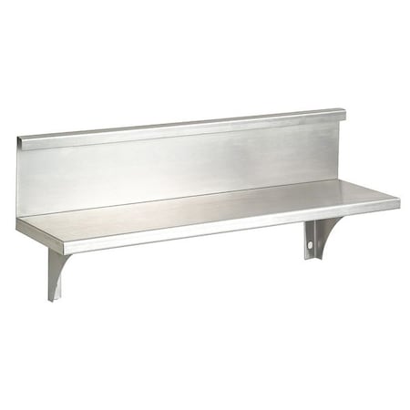 Utility Shelf w/Backsplash, 8-1/8x16x5In