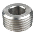 Hex Socket Plug, 3/8 in, 316L Stainless Steel, MNPT, Class 150, 5/16 in Hex