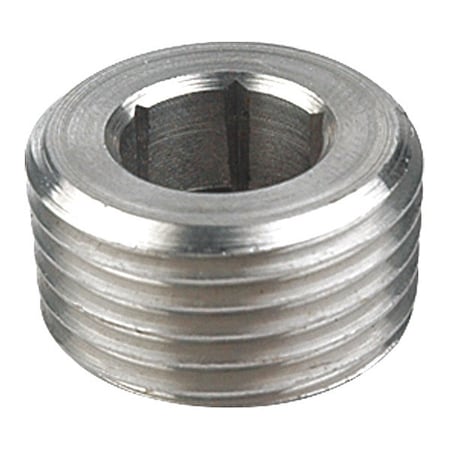 Hex Socket Plug, 3/8 in, 316L Stainless Steel, MNPT, Class 150, 5/16 in Hex