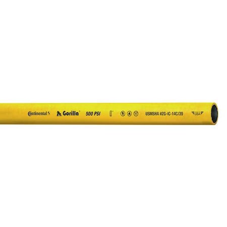 1/4" x 500 ft Rubber Bulk Multipurpose Air Hose 500 psi YL