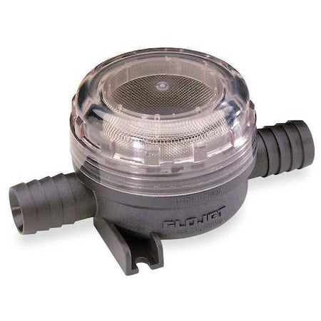 Strainer,In Line,3/8",Barb,Black