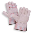 Leather Gloves, Cowhide, Safety Cuff, Wing Thumb, Full Finger, Gray, S, 1 PR