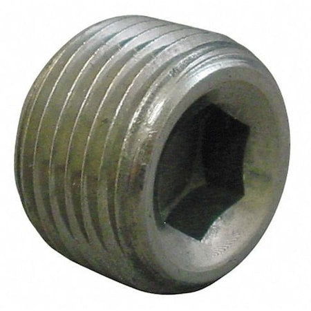 Magnetic Hex Recessed Head Plug Magnetic Hex Recessed Head Plug, 3/8" Pipe, MNPT, Steel, 150