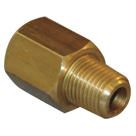 Conversion Adapter Chrome Plated Brass Conversion Adapter, 1/4 in Male BSPP X 1/4 in Female NPT