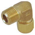 Elbow, Brass, Comp. 3/8 in, MNPT 1/2 in