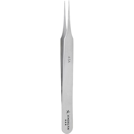 Tweezers,SS,4 1/4" L,Straight,Point