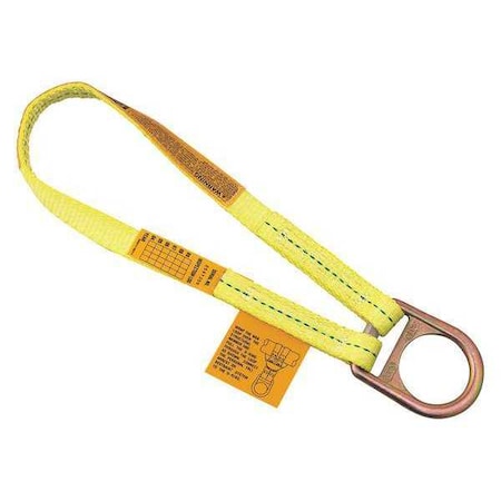 Web Scaffold Choker, 2 ft Length, 310 lb Weigth Capacity, Polyester Anchor, Fixed D-Ring