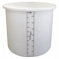Storage Open Top Process Chemical Tank, Vertical, LDPE, Nat, 300 Gal