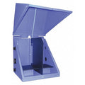 ProChem Pump Containment Enclosure w/Cover & Divider, Holds 2 Pump, 22"Lx18-1/2"Wx22"H, Blue