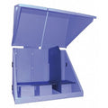 ProChem Pump Containment Enclosure w/Cover & Divider, Holds 3 Pump, 35"L x 23"W x 28"H, Blue