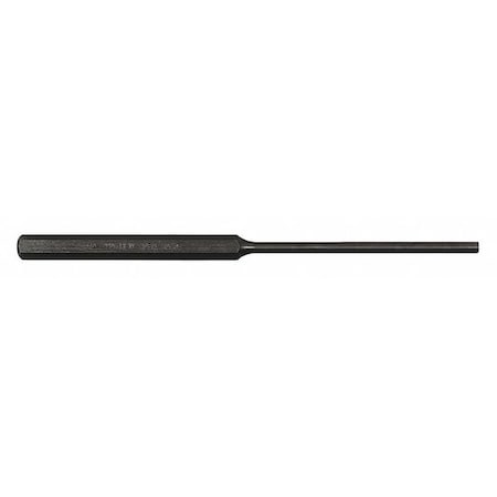Pin Punch,8in L,3/16in Tip,Steel,BO