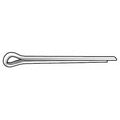 Extended Prong Cotter Pin, 3/32 in Dia, 1-3/4 in L, Low Carbon Steel, 100 PK