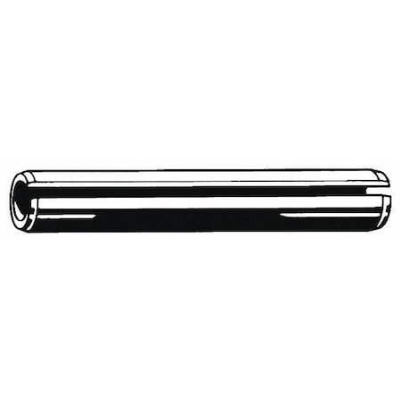 Slotted Spring Pin, 3/32 in Outside Dia, 7/16 in L, Steel, 100 PK