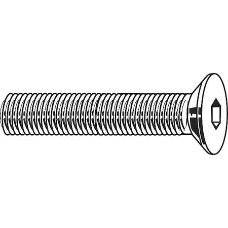 1/2"-20 Socket Head Cap Screw, Flat, Zinc Plated Alloy Steel, 1-1/2 in Length, 10 PK