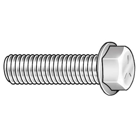 Grade 5, 1/2"-13 Flange Bolt, Zinc Plated Steel, 1 in L, 10 PK