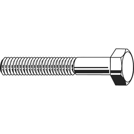 Grade A307, 7/8"-9 Hex Head Cap Screw, Black Oxide Steel, 2-1/2 in L, 5 PK