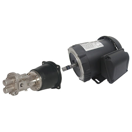 RotaryGearPmp,316SS,1/2"InletDia,1-1/2hp
