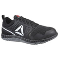 Men's Athletic Shoe, Steel Toe, Mesh, Fabric Upper, Rubber Outsole, Lace Up, Dark Gray, 14 W
