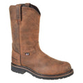 Men's Wellington Boot, 9 1/2 D, Steel Toe, 10 in H, Tan, WK4961